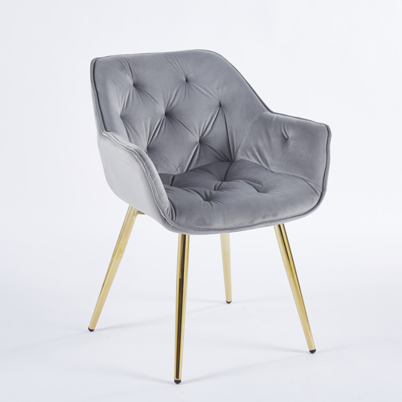 Chaise SENNA - Gris - Madrid Mobiliario