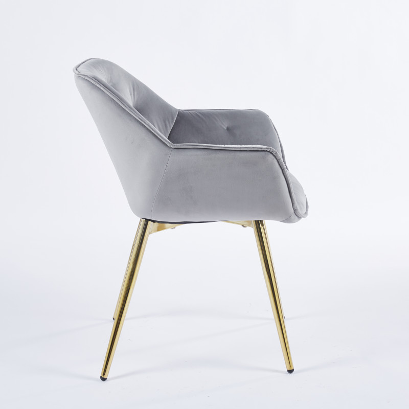 Chaise SENNA - Gris - Madrid Mobiliario