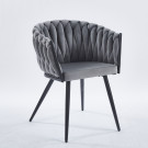 Chaise LORA - Gris - Lot de 4 - Madrid Mobiliario