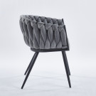 Chaise LORA - Gris - Lot de 4 - Madrid Mobiliario