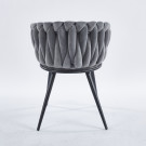 Chaise LORA - Gris - Lot de 4 - Madrid Mobiliario