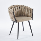 Chaise LORA - Beige - Lot de 4 - Madrid Mobiliario