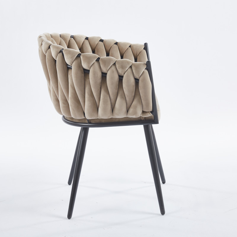 Chaise LORA - Beige - Lot de 4 - Madrid Mobiliario