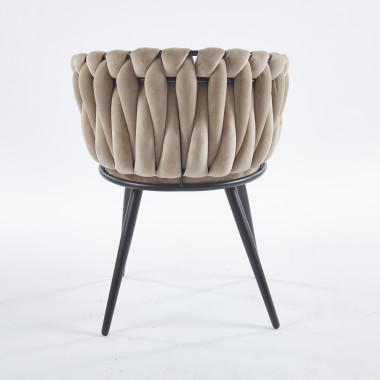 Chaise LORA - Beige - Lot de 4 - Madrid Mobiliario