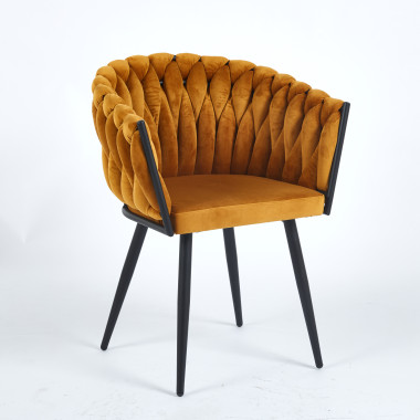 Chaise LORA - Moutarde - Lot de 4 - Madrid Mobiliario