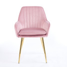 Chaise QUITTO Velours - Rose - Madrid Mobiliario