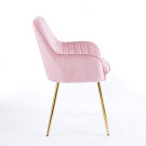 Chaise QUITTO Velours - Rose - Madrid Mobiliario