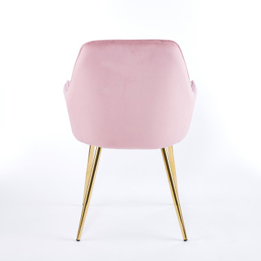 Chaise QUITTO Velours - Rose - Madrid Mobiliario