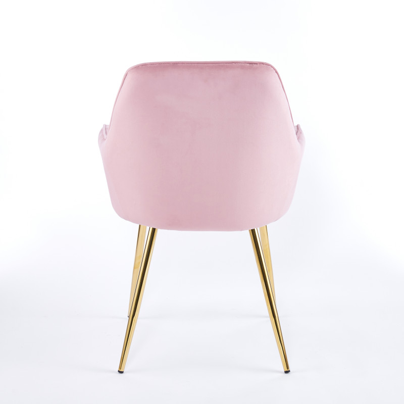 Chaise QUITTO Velours - Rose - Madrid Mobiliario