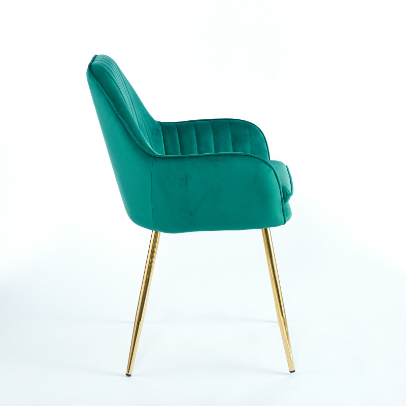 Chaise QUITTO Velours - Vert - Madrid Mobiliario