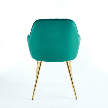 Chaise QUITTO Velours - Vert - Madrid Mobiliario