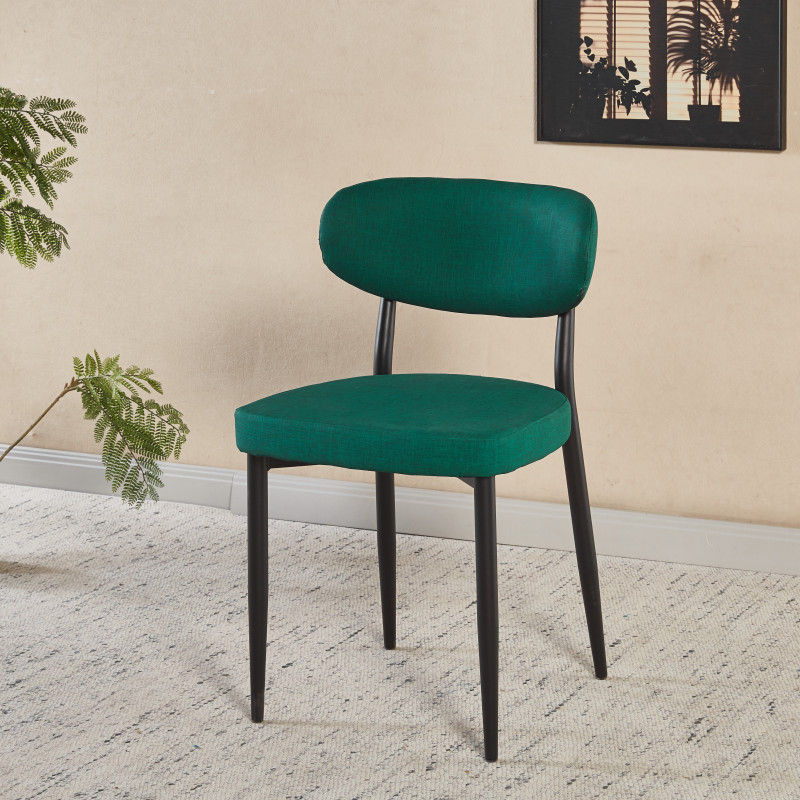 Chaise GOOFY Simili-cuir - Vert - Madrid Mobiliario