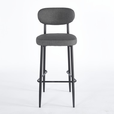 Tabouret GOOFY Polipiel Textil - Gris - Madrid Mobiliario
