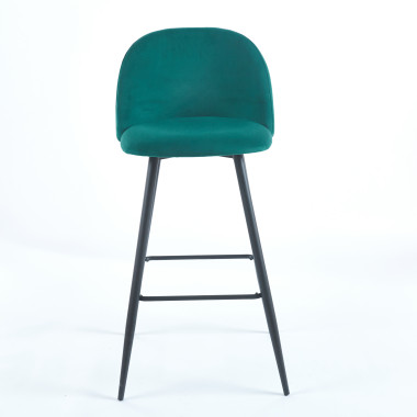 Tabouret YUMI Velours - Vert - Madrid Mobiliario