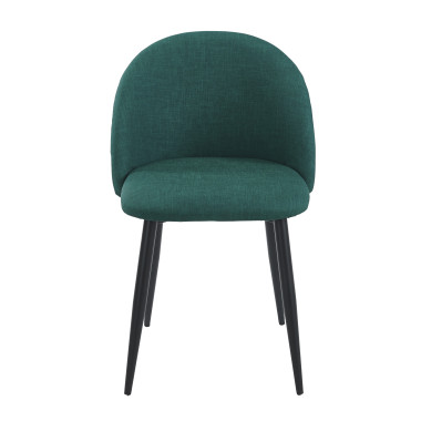 Chaise YUMI Polipiel Textil - Vert - Lot de 4 - Madrid Mobiliario