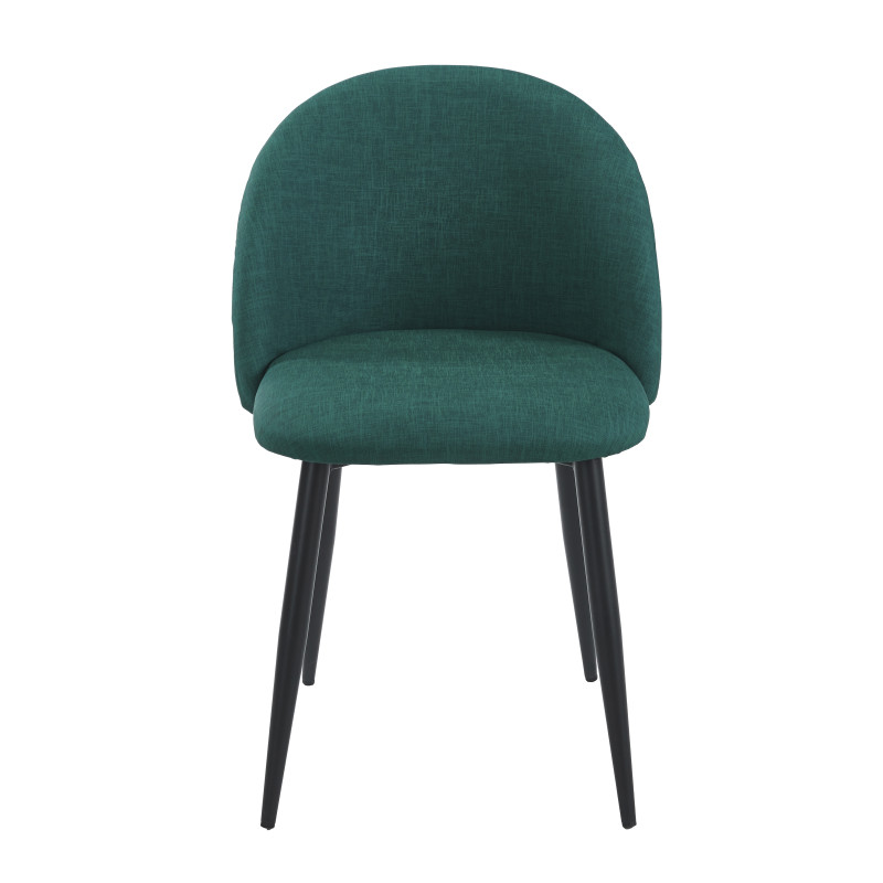 Chaise YUMI Polipiel Textil - Vert - Lot de 4 - Madrid Mobiliario