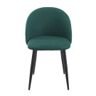 Chaise YUMI Polipiel Textil - Vert - Lot de 4 - Madrid Mobiliario