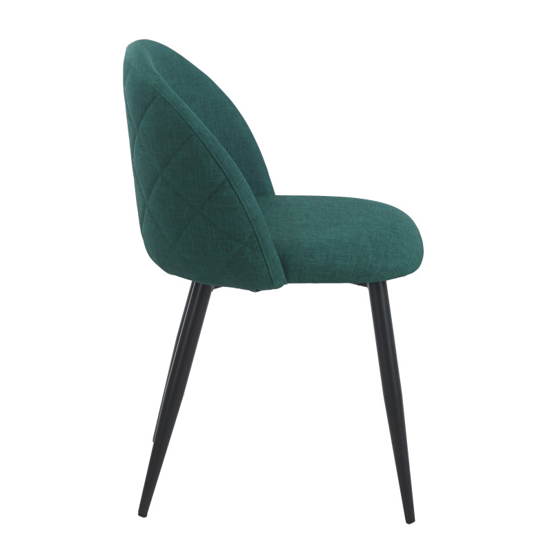 Chaise YUMI Polipiel Textil - Vert - Lot de 4 - Madrid Mobiliario