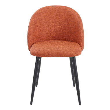Chaise YUMI Polipiel Textil - Terracotta - Lot de 4 - Madrid Mobiliario