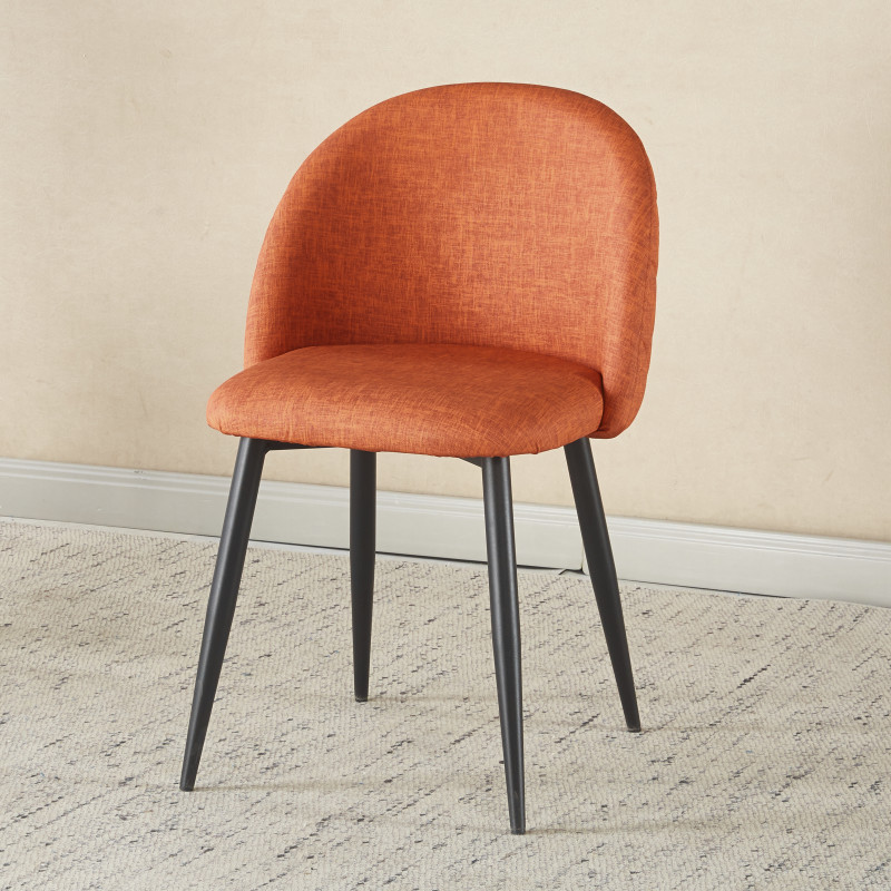 Chaise YUMI Polipiel Textil - Terracotta - Lot de 4 - Madrid Mobiliario