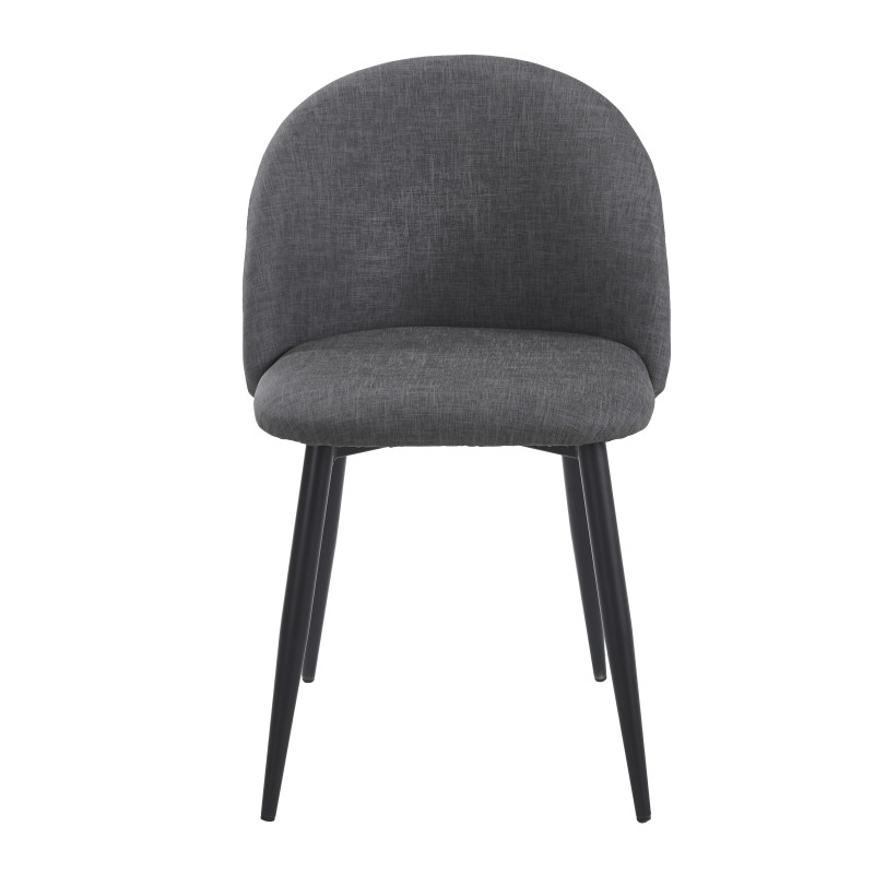 Chaise YUMI Polipiel Textil - Gris - Madrid Mobiliario