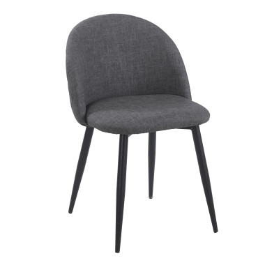 Chaise YUMI Polipiel Textil - Gris - Madrid Mobiliario