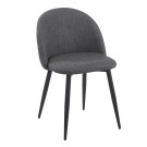 Chaise YUMI Polipiel Textil - Gris - Madrid Mobiliario