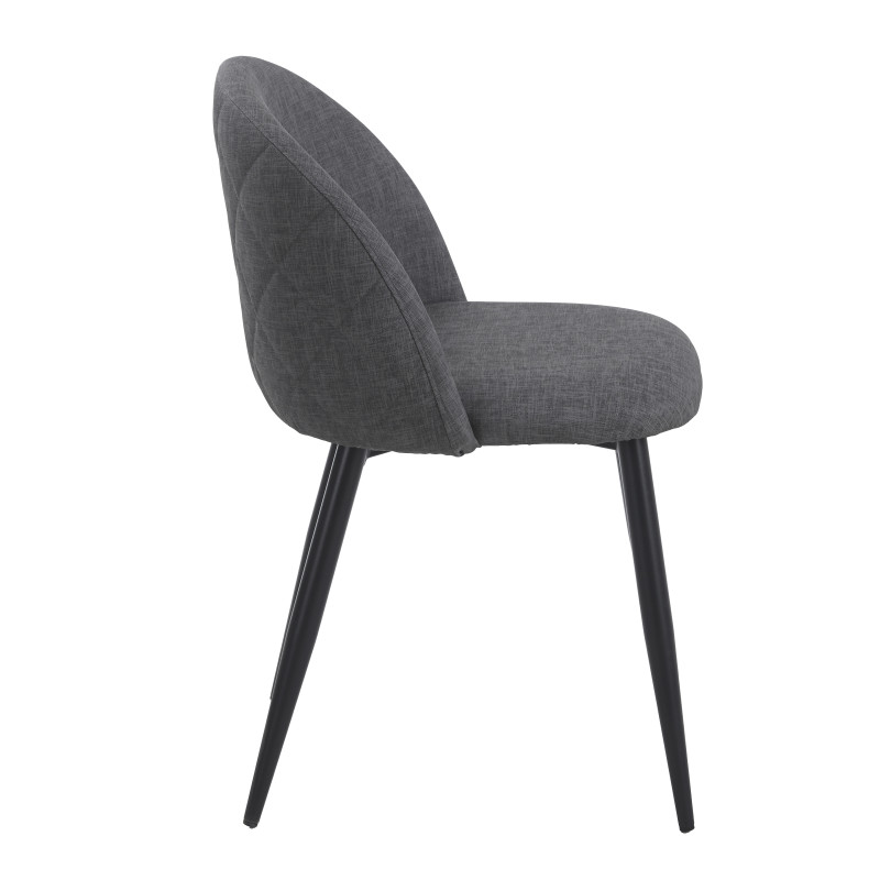 Chaise YUMI Polipiel Textil - Gris - Madrid Mobiliario