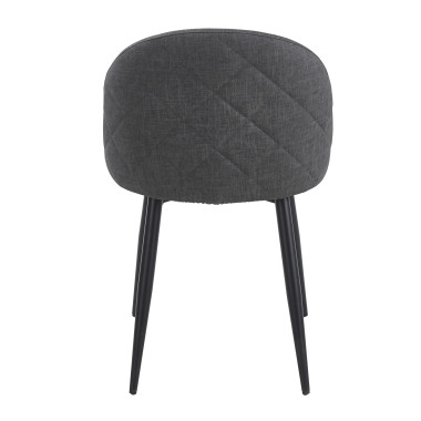 Chaise YUMI Polipiel Textil - Gris - Madrid Mobiliario