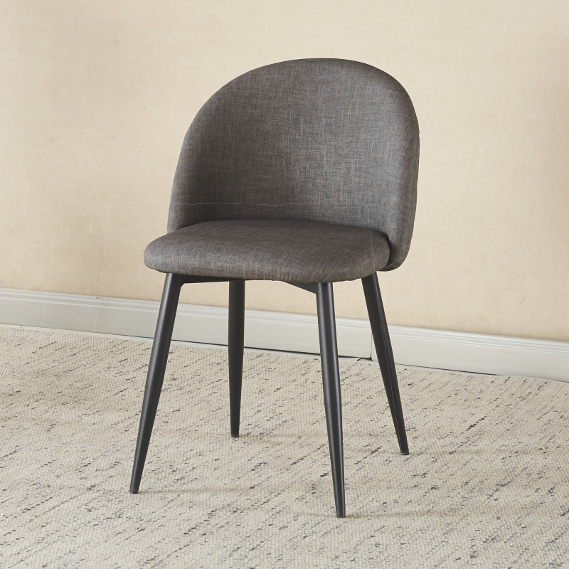 Chaise YUMI Polipiel Textil - Gris - Madrid Mobiliario