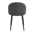 Chaise YUMI Polipiel Textil - Gris - Lot de 4 - Madrid Mobiliario