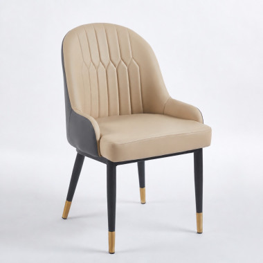 Chaise MAJO - Beige-Gris - Lot de 4 - Madrid Mobiliario