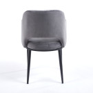 Chaise MAGGI Velours - Gris - Lot de 4 - Madrid Mobiliario