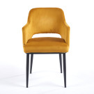 Chaise MAGGI Velours - Moutarde - Lot de 4 - Madrid Mobiliario