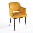 Chaise MAGGI Velours - Moutarde - Lot de 4 - Madrid Mobiliario