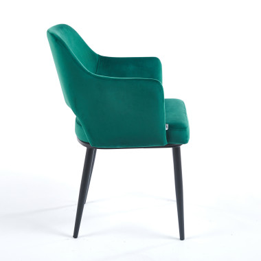 Chaise MAGGI Velours - Vert - Madrid Mobiliario