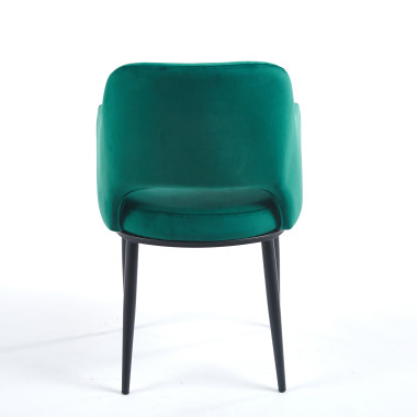 Chaise MAGGI Velours - Vert - Madrid Mobiliario