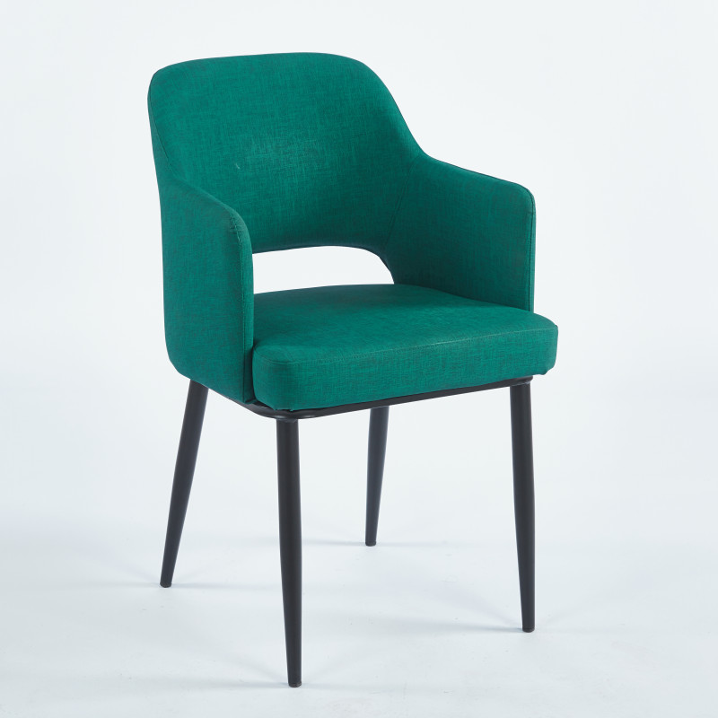 Chaise MAGGI Polipiel Textil - Vert - Lot de 4 - Madrid Mobiliario