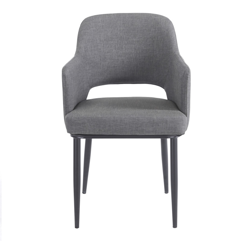 Chaise MAGGI Polipiel Textil - Gris - Madrid Mobiliario