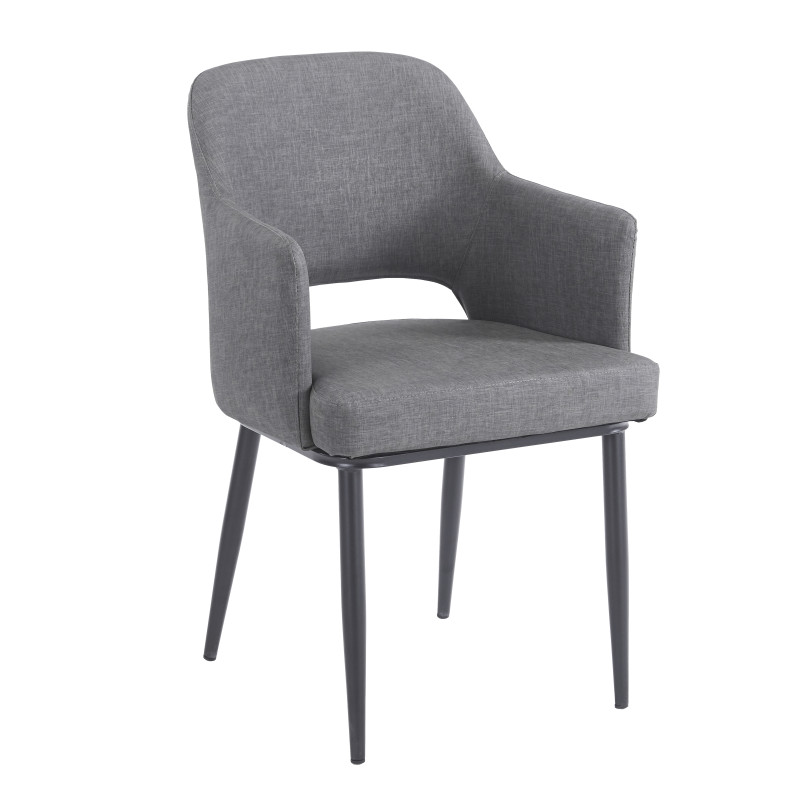 Chaise MAGGI Polipiel Textil - Gris - Madrid Mobiliario