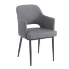 Chaise MAGGI Polipiel Textil - Gris - Madrid Mobiliario