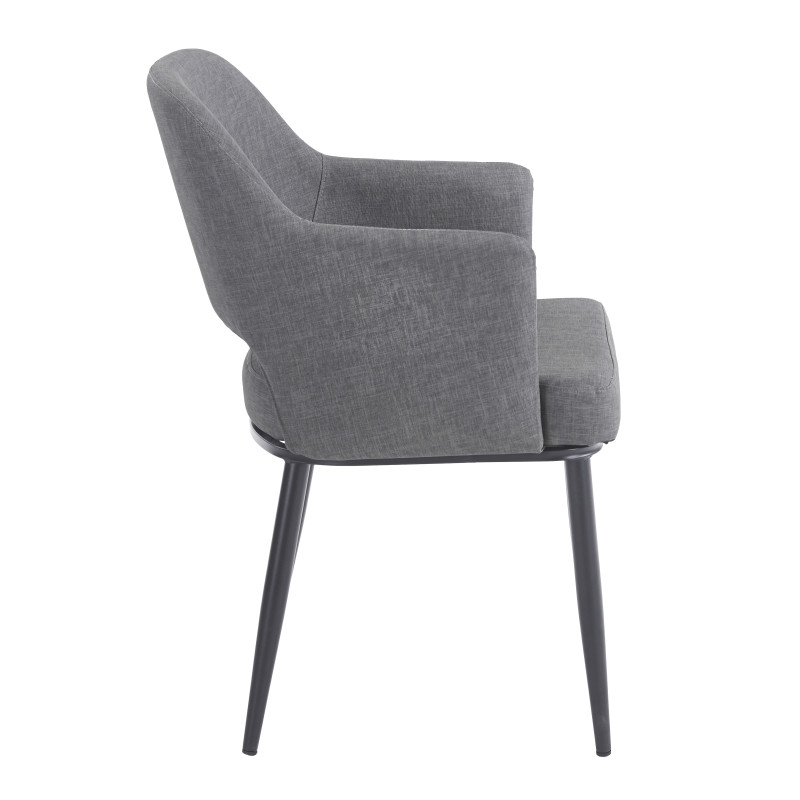 Chaise MAGGI Polipiel Textil - Gris - Madrid Mobiliario