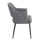 Chaise MAGGI Polipiel Textil - Gris - Madrid Mobiliario