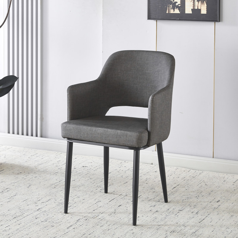Chaise MAGGI Polipiel Textil - Gris - Madrid Mobiliario