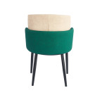 Chaise MAXIN Polipiel Textil - Beige-Vert - Madrid Mobiliario