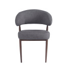 Chaise EMMA Polipiel Textil - Gris - Lot de 4 - Madrid Mobiliario