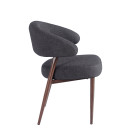Chaise EMMA Polipiel Textil - Gris - Lot de 4 - Madrid Mobiliario