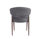 Chaise EMMA Polipiel Textil - Gris - Lot de 4 - Madrid Mobiliario