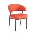 Chaise EMMA Polipiel Textil - Terracotta - Lot de 4 - Madrid Mobiliario