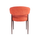 Chaise EMMA Polipiel Textil - Terracotta - Lot de 4 - Madrid Mobiliario